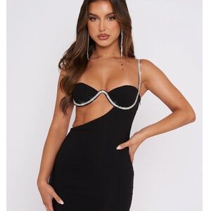 White Fox Boutique Turn Back Time Mini Dress in Black